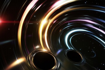 Wall Mural - Exploring the mysterious phenomenon of black holes in a captivating cosmic landscape