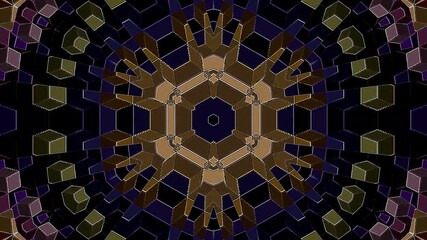 Wall Mural - Abstract Kaleidoscope pattern with full colors. Magic mandala. 4k	