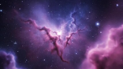 Wall Mural - Witness the stunning beauty of a cosmic nebula filled with vibrant hues and swirling gases. This mesmerizing view captures the vastness of space and its endless wonders.