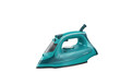© Roxana - Teal steam iron isolated on transparent background, household appliance for ironing clothes PNG