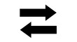 © Mahfuza - Two black arrows pointing in opposite directions isolated on transparent background