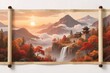 © jpgkr - Asian Landscape Painting with Waterfall and