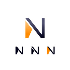 Wall Mural - Logo Letter N, digital cyber space alphabet font