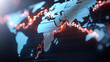 © kora studio - Digital world map with financial data visualization, market trends and analytics. vibrant colors and intricate details create dynamic representation of global finance