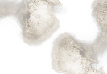 Wall Mural - Dust explosion on transparent background 