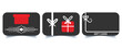 © RadiantForms - Gift card icon vector symbol collection on white background.
