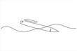 © SabidSorker - Ball pen continuous one line art drawing stationery office pen vector illustration