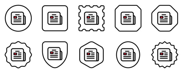 Wall Mural - Vector newspaper newsletter icon. Black, white background. Perfect for app and web interfaces, infographics, presentations, marketing, etc.