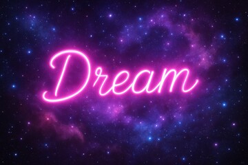 Wall Mural - Neon sign that says 