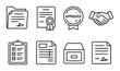 © ihor - Document management icons set: files, approval, checklist, agreements