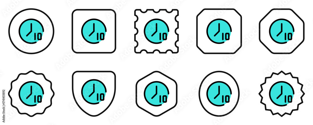 Textable Countdown Timer Editable countdown timer 10 seconds vector icon. Part of a big icon set ...