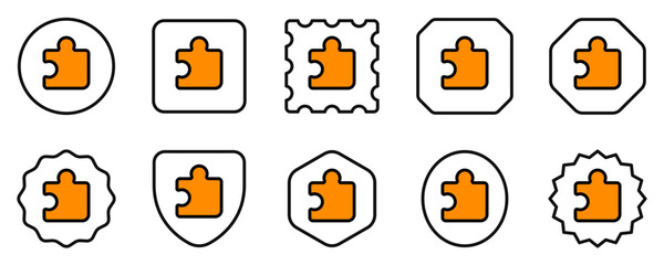 Editable vector puzzle piece plugin icon. Part of a big icon set family. Perfect for web and app interfaces, presentations, infographics, etc