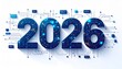 © Hasbian - The year 2026 presented as a high-tech concept with a glowing blue digital circuit board, symbolizing future innovation and networking technology