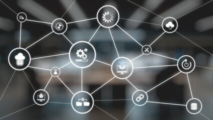 Wall Mural - The concept of a software update ensures system security and performance. This maintenance process is vital for applying patches, improving the entire software update cycle. Gist