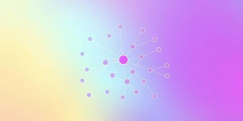 Abstract gradient icon resembling a sitemap, nodes connected by lines , experience, scheme