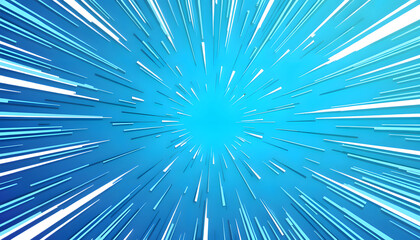 Wall Mural - Abstract blue radial lines background