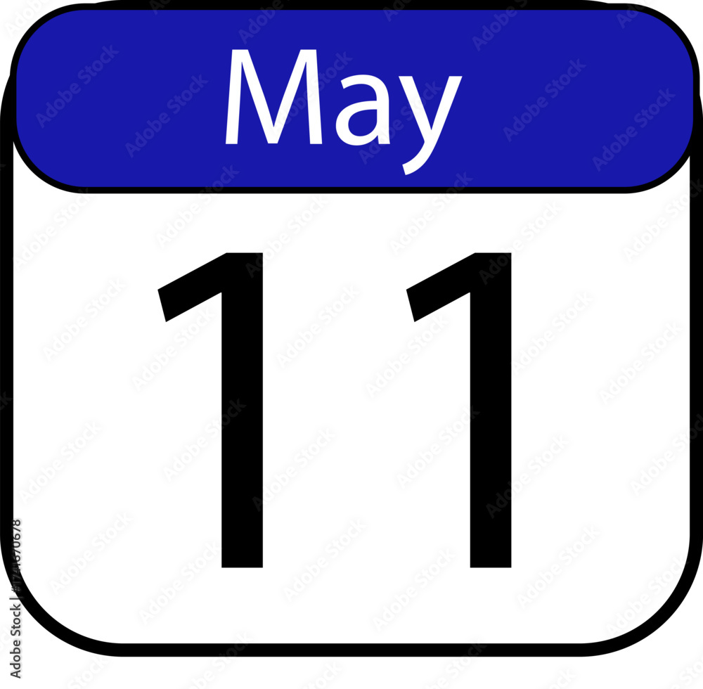 Mark your calendars for May 11 with this clean, modern date icon ...