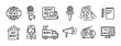 © Yanka - Set of hand drawn news media icons, TV journalism and press sketch style elements collection