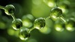 © pier - green molecular structure with natural chemistry concept and scientific background
