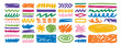 © Yanka - Hand drawn wax crayon doodle strokes colorful sketch art set