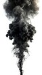 © Pitipat - Organic black smoke with fluid motion drifting isolated on a white background