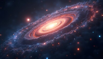 Wall Mural - Galactic Swirl with Radiant Core