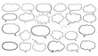 © dari - Collection of various hand-drawn speech bubbles and thought clouds for design