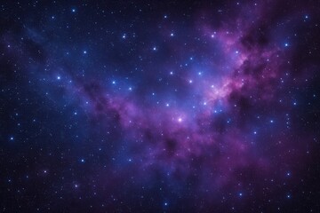 Wall Mural - Deep star field with colorful nebula clouds and sparkling dust across the night sky