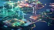 © Phetdaoheuang - Renewable energy innovation futuristic landscape digital illustration urban environment aerial view sustainability concept