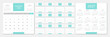 © Strawberry Blossom - Calendar 2026, calendar 2027 week start Monday corporate design template vector.