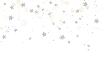 Wall Mural - Festive christmas Star dust bokeh fall on transparent background, luxury new year confetti star Bokeh dust white particles explosion, png image 