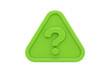 © Florin - Isolated question mark on a green triangle, a sign asking what is unknown or uncertain