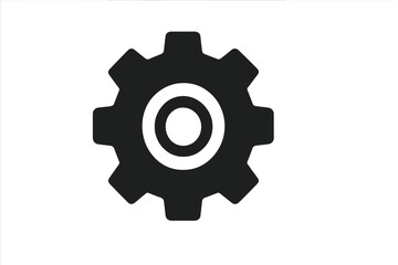 Gear icon, cogwheel settings symbol. Operation, configuration and options sign. Technical support, engineering concept. Machine mechanism, progress and development process idea.