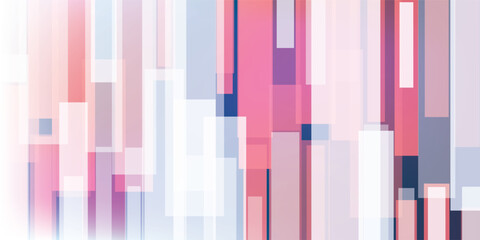 Wall Mural - Abstract vector background with vertical layers of gradient rectangles, thick lines in soft peach, pink and blue tones. Modern geometric design for digital, decorative and creative use.