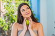 © luismolinero - Young pretty Brazilian woman at outdoors holding an apple