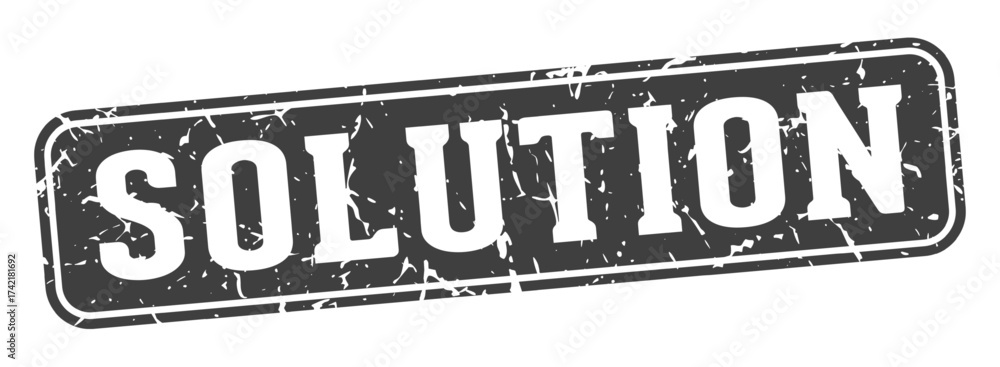solution rectangular sign. solution stamp Stock Vector | Adobe Stock