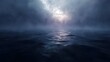 © Bussakon - Misty flooded cityscape silhouette under stormy skies and turbulent ocean waters