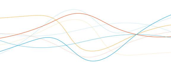Wall Mural - Vector abstract curves flowing wave for banner design