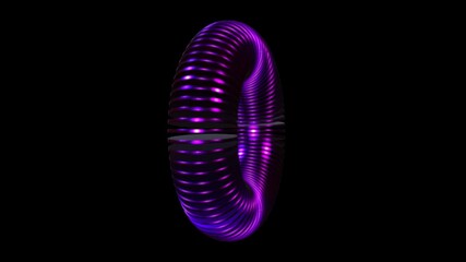 3D Shiny Metallic Disk Circle Animation on Black Background with Luxury Reflections and Smooth Rotating Motion, Abstract Futuristic Loop Video Design