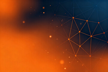 Abstract network pattern on gradient background