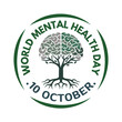 © Amna - World Mental Health Day iccon Post – Awareness Icon or PNG Design for October 10 Campaigns