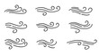 © Khulqi Design - Windy Doodle Line Art Collection Hand Drawn Air Swirl and Dynamic Curve Elements.Vector illustration