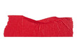 © Emre Akkoyun - Ripped torn paper adhesive red masking tape on transparent background