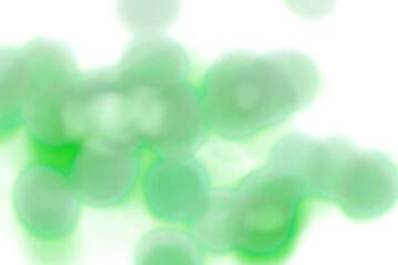 Wall Mural - Green glowing blur lights on transparent background. Abstract soft bokeh effect with smooth gradient, luminous circles and dreamy overlay texture.