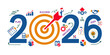 © dlyastokiv - 2026 goal plan in New Year, annual business plan for achieving goal and success in 2026 year