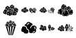 © ganesh106 - popcorn chicken simple silhouette vector illustration icon set