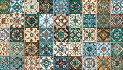 Naklejka na meble Ornate, colorful tile pattern design