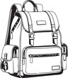 © RAFI - Classic black and gray backpack illustration