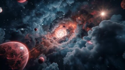 Wall Mural - Cosmic Nebula Galaxy Space Universe Cloudscape Deep Space