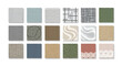 © wahyu - Collection of diverse fabric swatches showcasing various textures and patterns.